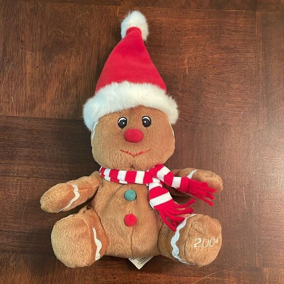 Sears Charity 2004 Christmas Plush Gingerbread Man Bean Bag Toy Ginger B… - Picture 3 of 6